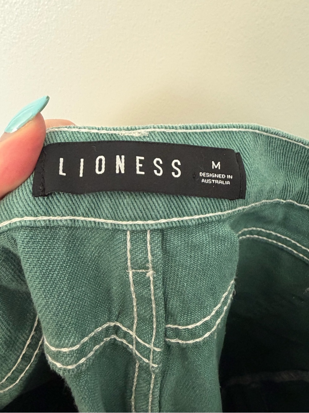 Lioness Miami Vice Pants Forest Green M - Picture 4 of 6